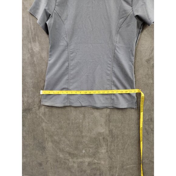 Dickies Dynamix Womens V-Neck Scrub Top Pewter Medium Stretch Fabric Lightweight - Picture 5 of 16